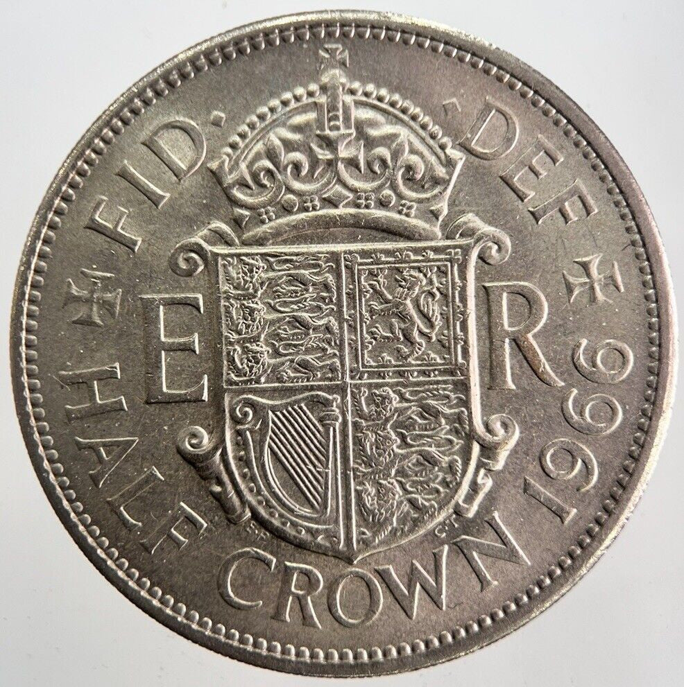 1966 Elizabeth II 2nd Half - Crown Coin | Very High Grade | a7138