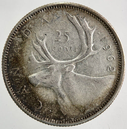 1962 Canada 25 Cents Silver Coin | Fine Collectable Grade