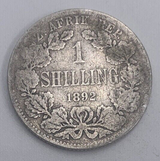 1892 South Africa One Shilling Silver Coin | Collectable Grade | a463