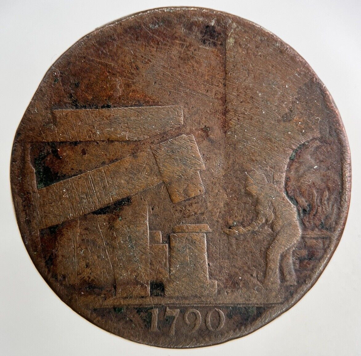 1790 John Wilkinson Iron Works Half - Penny Coin | Collectable Grade