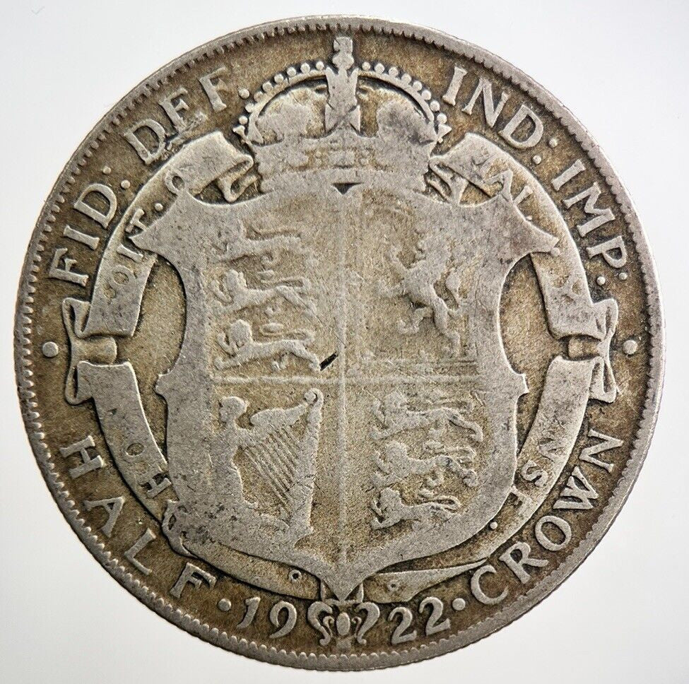 1922 George V Half - Crown Silver Coin | Collectable Grade | a3788
