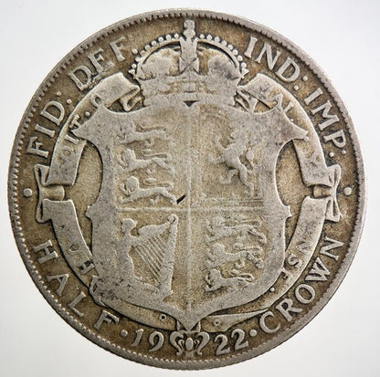 1922 George V Half - Crown Silver Coin | Collectable Grade | a3788