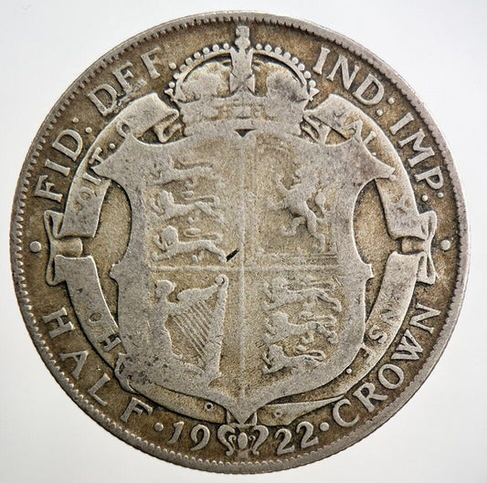 1922 George V Half - Crown Silver Coin | Collectable Grade | a3788