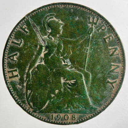 1908 Edward VII Half - Penny Coin | Collectable Grade