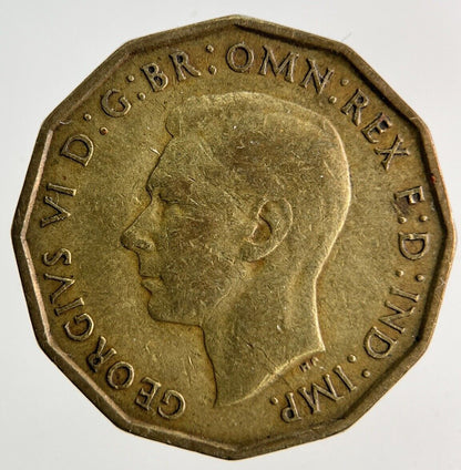 1938 George VI Threepence Brass Coin | Fine Collectable Grade