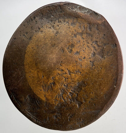 1861 Victoria Half - Penny Coin | Worn Grade