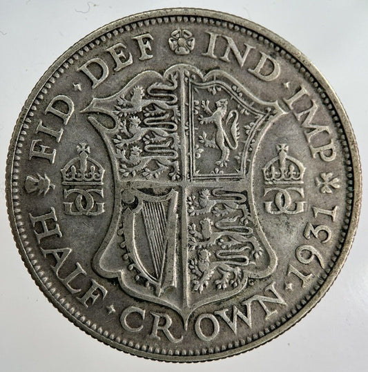 1931 George V Half - Crown Silver Coin | Fine Collectable Grade