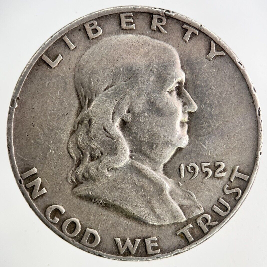 1952 - D US USA Benjamin Silver Half Dollar Coin | Fine Collectable Grade