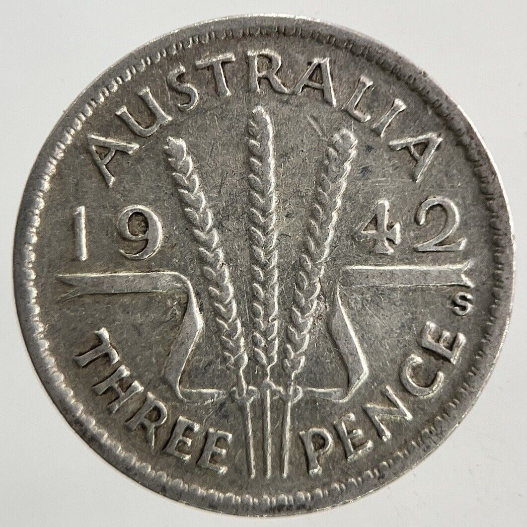1942 - S Australia Threepence Silver Coin | Fine Collectable Grade