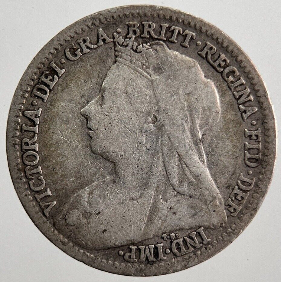1900 Victoria Threepence Silver Coin | Collectable Grade | a7222