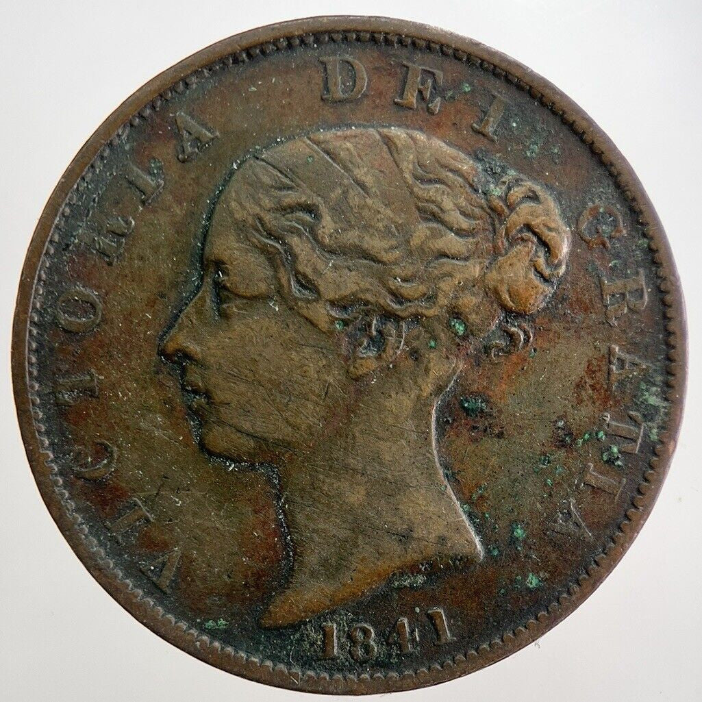 1841 Victoria Half-Penny Coin | Very High Grade | a5623