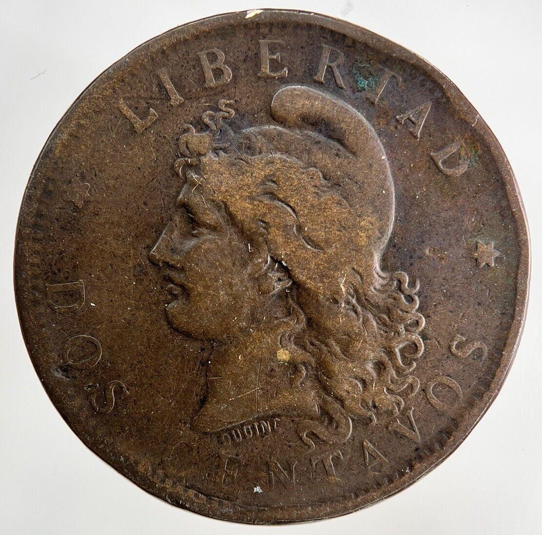 1884 Argentina Dos 2 Centavos Coin | Collectable Grade