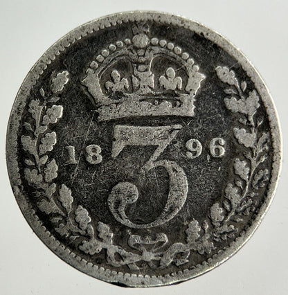1896 Victoria Threepence Silver Coin | Collectable Grade