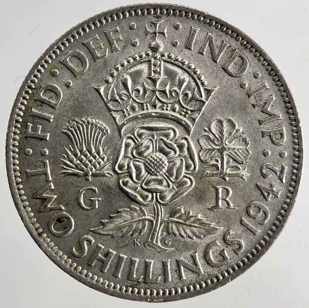 1942 George VI Florin Silver Coin | Very High Grade