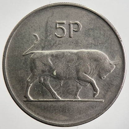 1976 Irish Bull 5p 5 Five - Pence Coin | Very High Grade | a7049