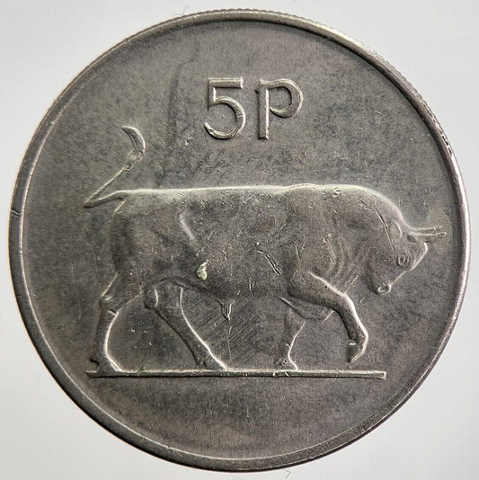 1976 Irish Bull 5p 5 Five - Pence Coin | Very High Grade | a7049