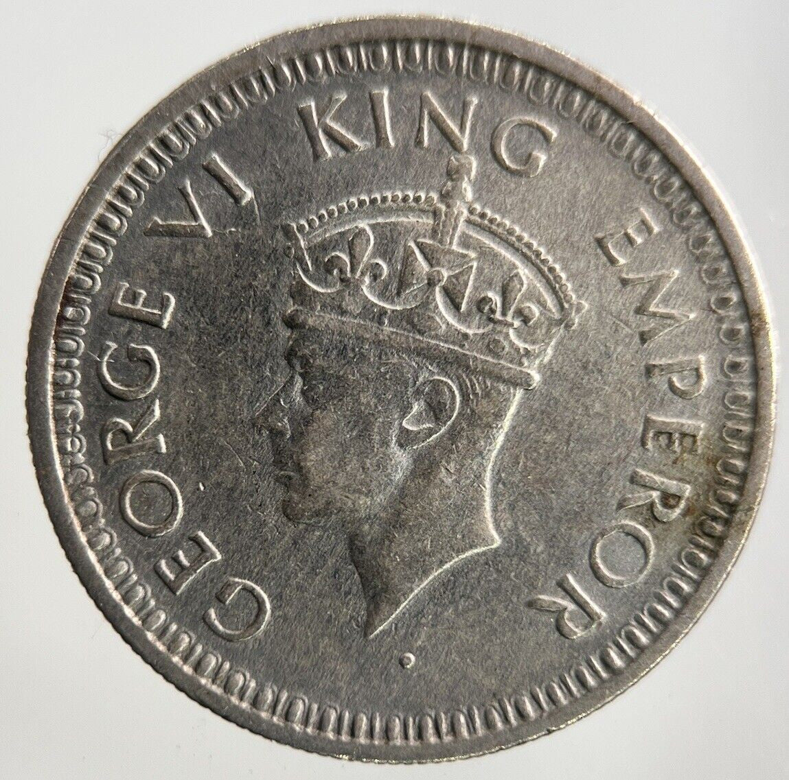 1943 India 1/4 Quarter Rupee Silver Coin | Very High Grade