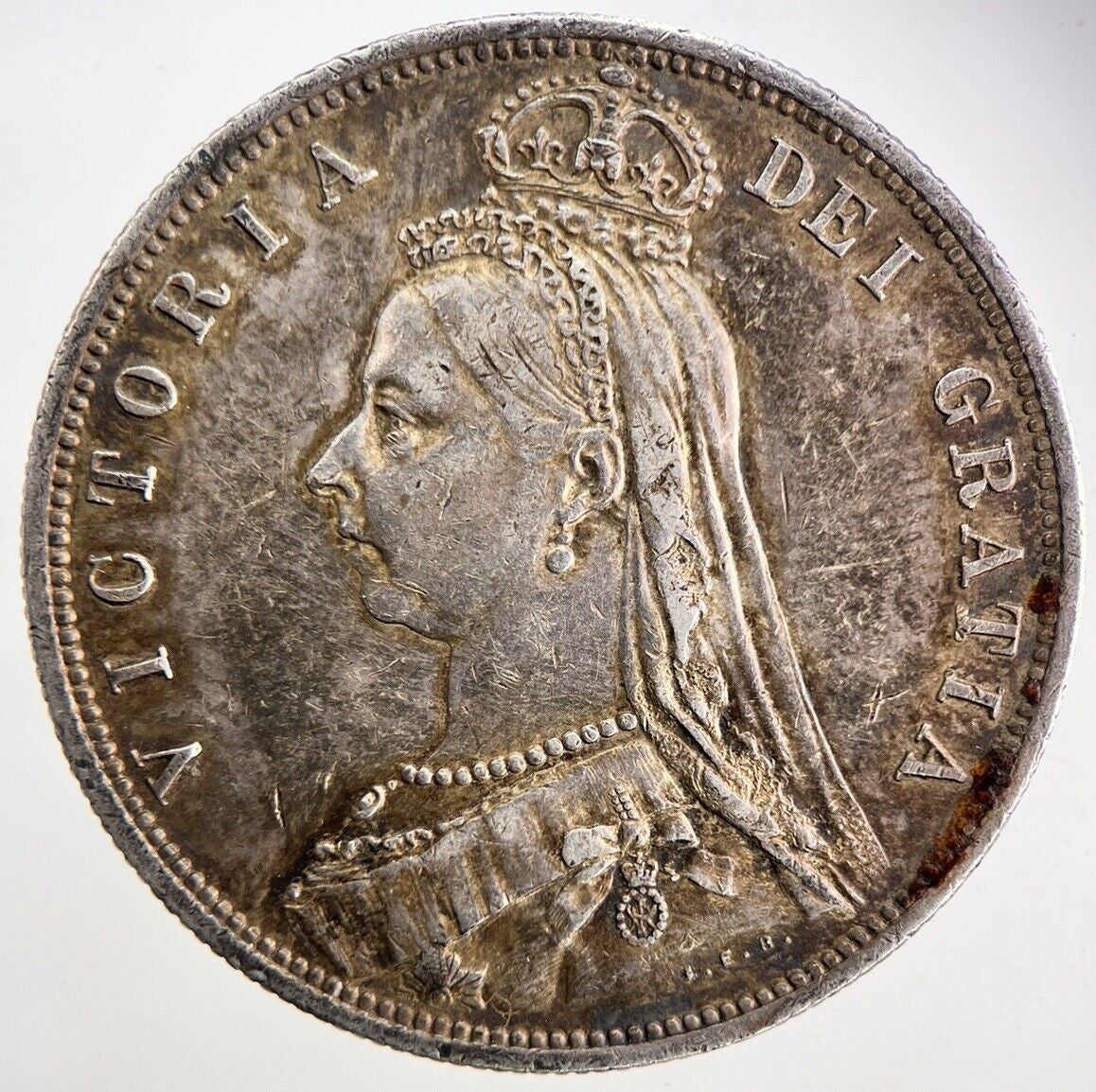 1887 Victoria Half - Crown Silver Coin | Very High Grade