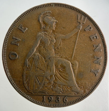 1936 George V One Penny Coin | Fine Collectable Grade