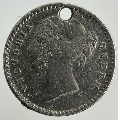 1841 India 2 Annas Silver Coin | Collectable Grade