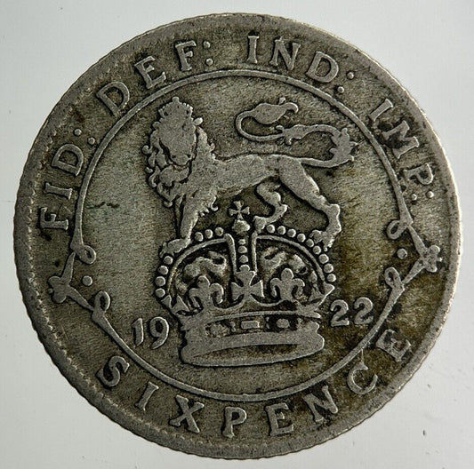 1922 George V Sixpence Silver Coin | Collectable Grade