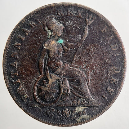 1827 George IV Half - Penny Coin | Fine Collectable Grade | a9053
