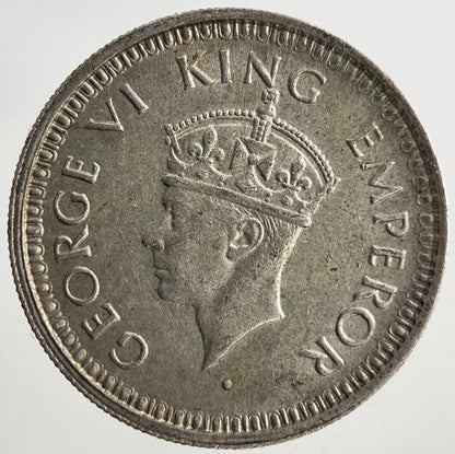 1944 India Quarter 1/4 Rupee Silver Coin | Very High Grade