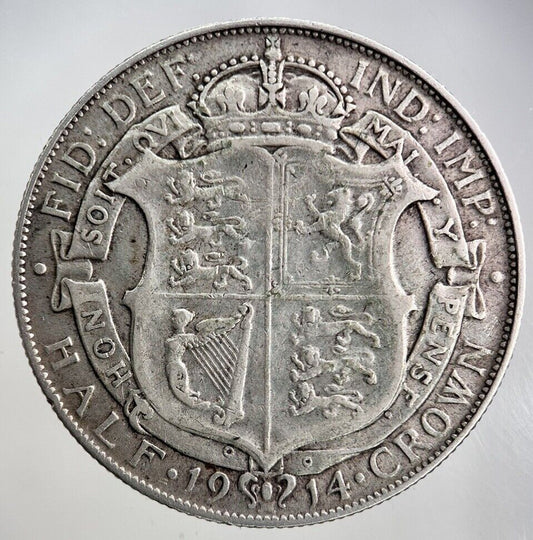 1914 George V Half - Crown Silver Coin | Very High Grade