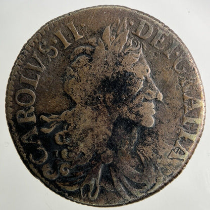 1680 Charles II 2nd Irish Half - Penny Coin | Fine Collectable Grade