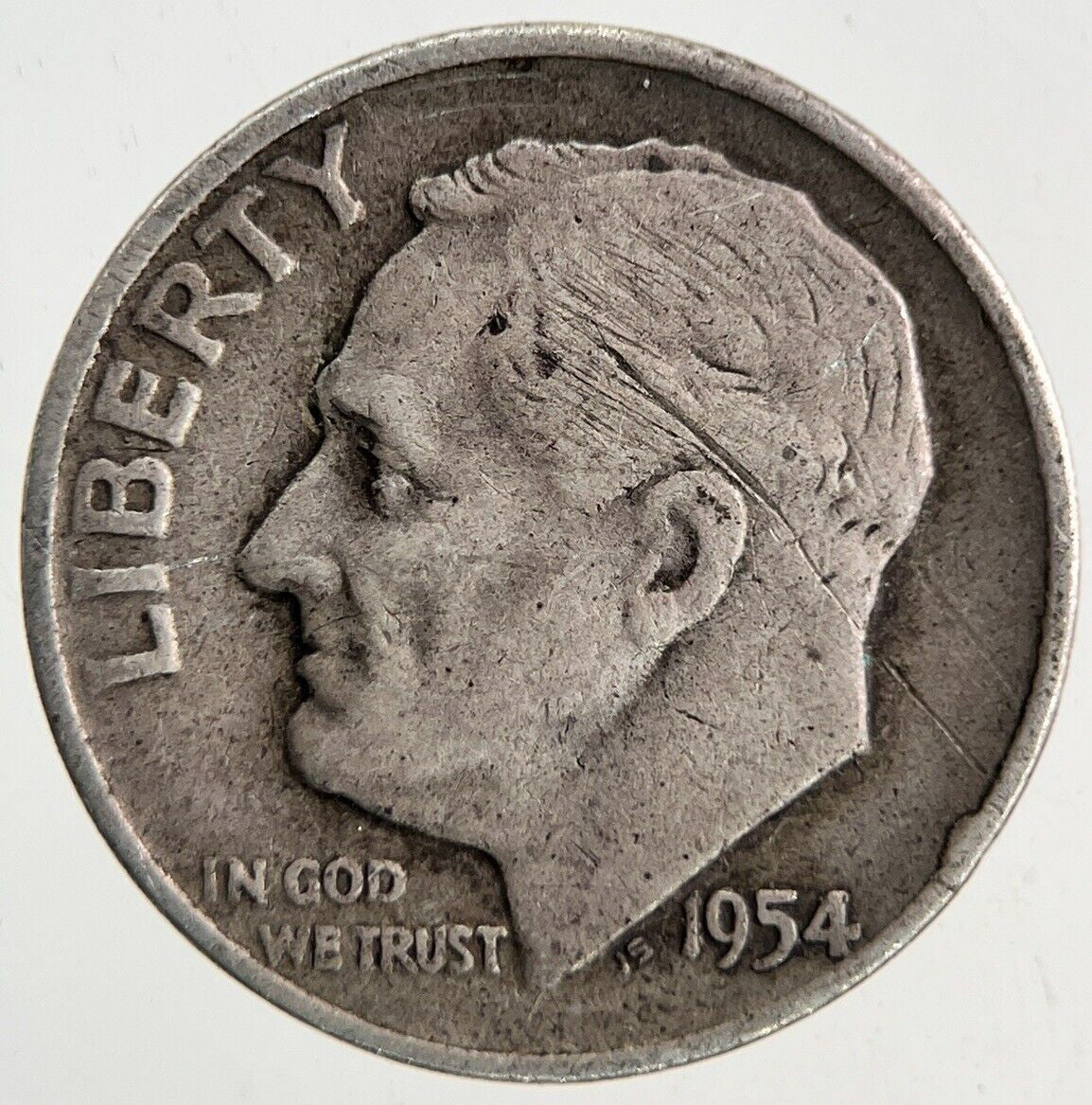 1954 - D US USA Roosevelt Dime Silver Coin | Collectable Grade