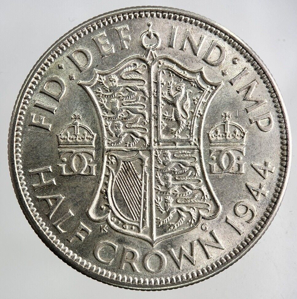 1944 George VI Half - Crown Silver Coin | Very High Grade