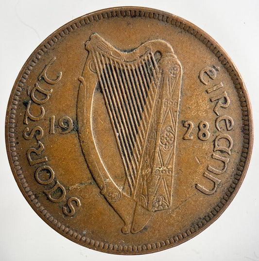 1928 Irish One Penny Coin | Fine Collectable Grade