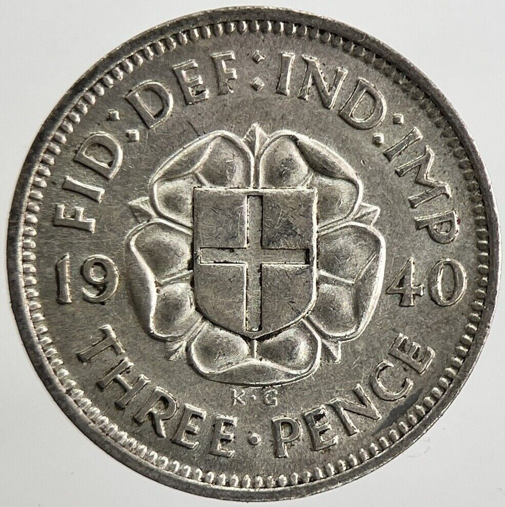1940 George VI Threepence Silver Coin | Fine Collectable Grade