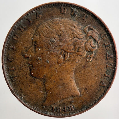 1848 Victoria British Farthing Coin | Fine Collectable Grade | a2583