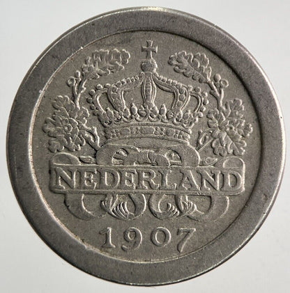 1907 Netherlands 5 Cent Coin | Fine Collectable Grade