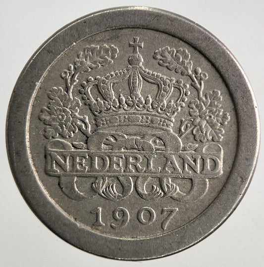 1907 Netherlands 5 Cent Coin | Fine Collectable Grade