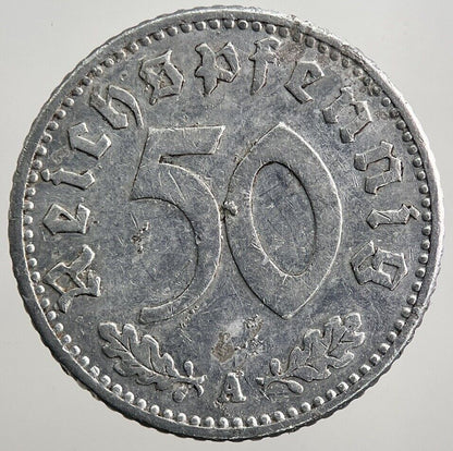 1940 - A Germany Nazi 50 Pfennig Coin | Collectable Grade | a3139