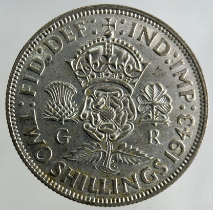 1943 George VI Florin Silver Coin | Fine Collectable Grade