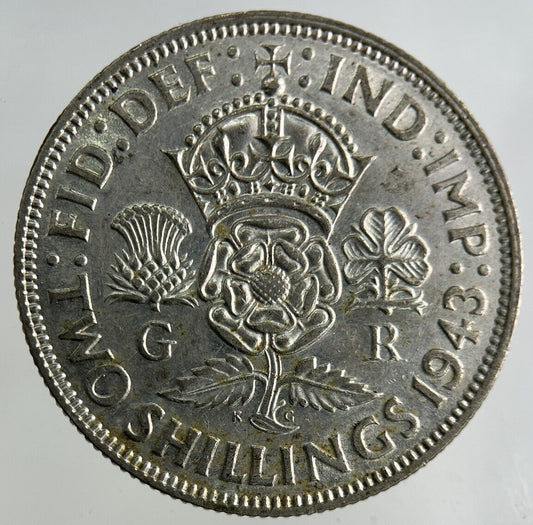 1943 George VI Florin Silver Coin | Fine Collectable Grade