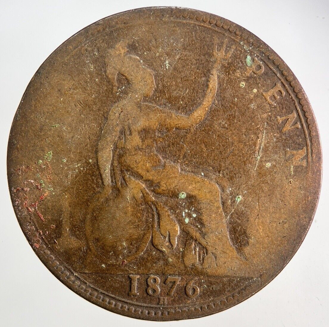 1876 - H Victoria One Penny Coin | Collectable Grade