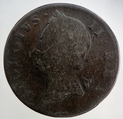 1760 Irish Hibernia Half - Penny Coin | Collectable Grade