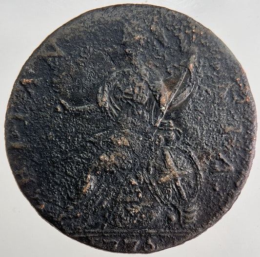 1775 George 3rd III Half - Penny Coin | Fine Collectable Grade | a8301