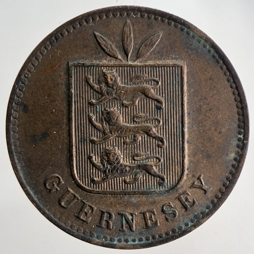 1893 Guernsey 4 Doubles Coin | Very High Grade | a6516
