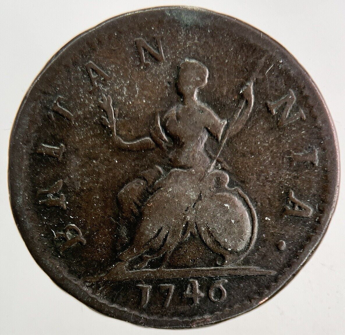 1746 George II 2nd Farthing Coin | Very High Grade