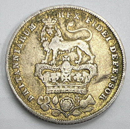 1826 George IV Shilling | British Silver Coin | Fine Collectable Grade | a1195