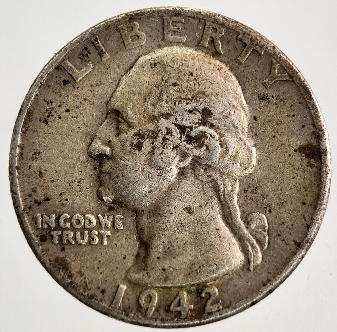 1942 US USA Quarter Dollar Silver Coin | Fine Collectable Grade