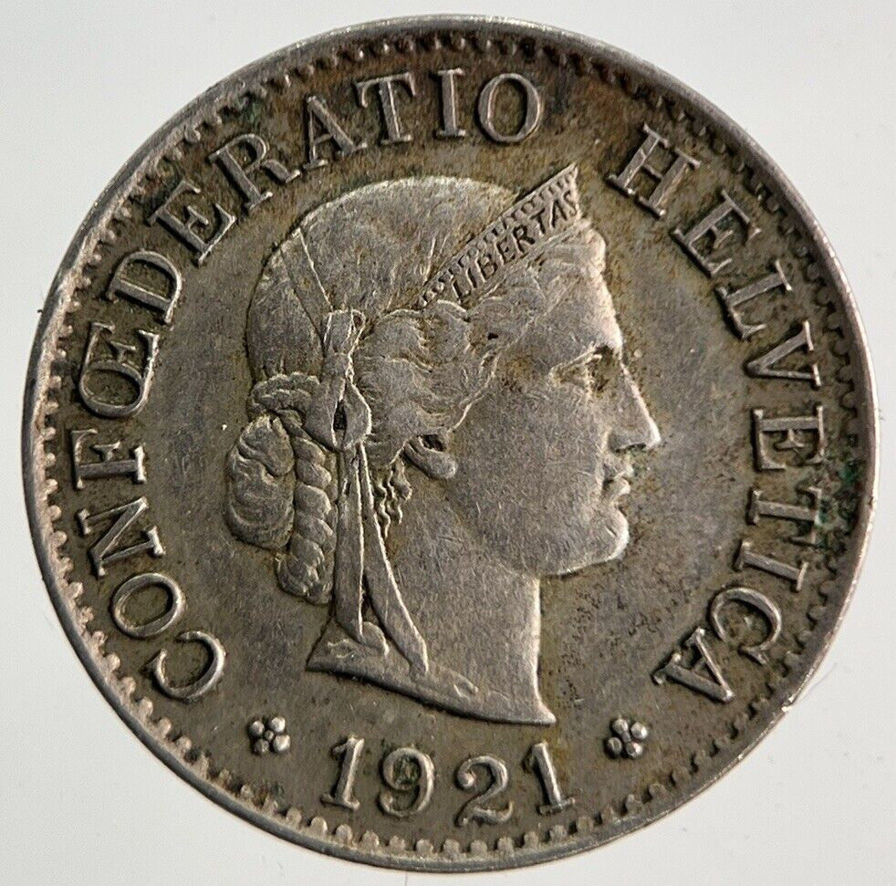 1921 Switzerland Swiss 5 Rappen Coin | Fine Collectable Grade