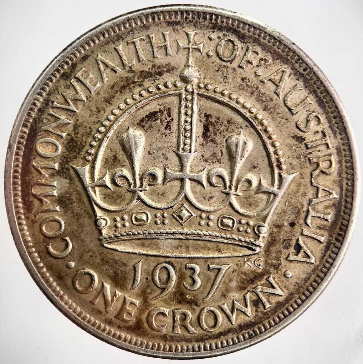 1937 Australia Crown Silver Coin | Fine Collectable Grade | a1550