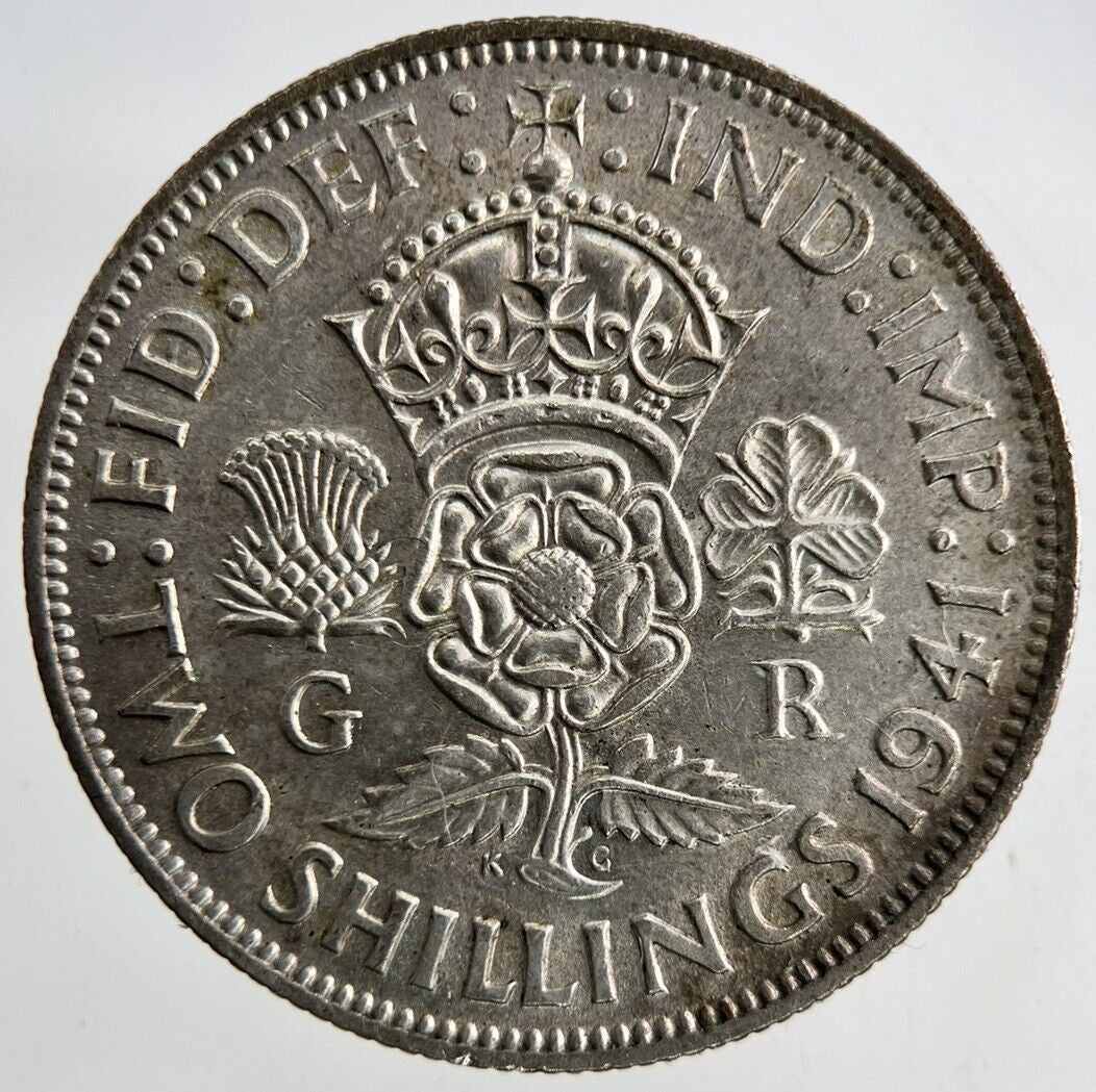 1941 George VI Florin Silver Coin | Very High Grade