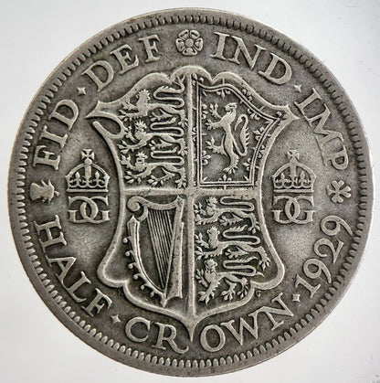 1929 George V Half-Crown Silver Coin | Fine Collectable Grade